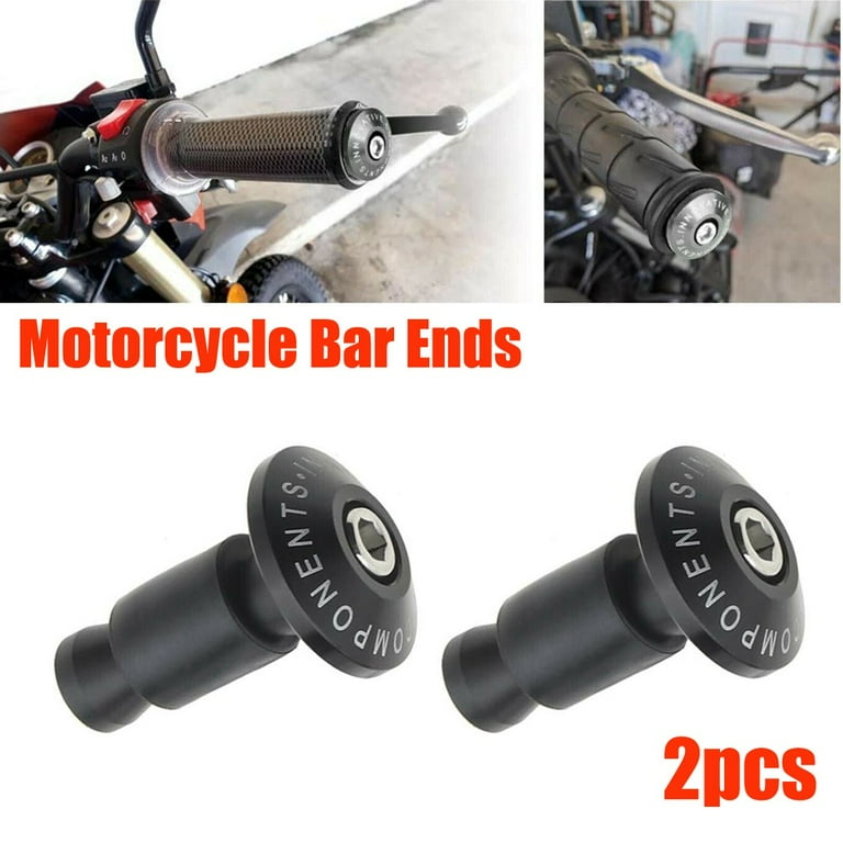 2Pcs Universal Motorbike Bar End Covers Cnc Aluminium 22Mm