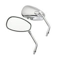 thumbnail image 1 of 2Pcs Universal Motorcycle Mirrors, Handlebar Rear View Side Mirror Compatible for Bike, Scooter, ATV, UTV, Dirt Bike and More, Silver, 1 of 8