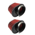 thumbnail image 1 of 2Pcs Universal Round Tapered Car Motorcycle Air Filter 51mm 2 Inch Intake Filter-Red, 1 of 6