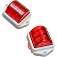 thumbnail image 1 of 2Pcs Universal Side Marker 2x2 Inch Trailer RV Marker LED Light - Red, 24V Waterproof Design Ideal for RVs, Campers, Trucks, Vans, Caravans, and Boats - Side Marker Indicator and Auxiliary Lamp, 1 of 8