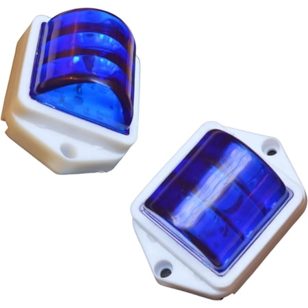 2Pcs Universal Side Marker 2x2 Inch Trailer Rv Marker Led Light Amber 24V Waterproof Universal For Rv Camper Truck Van Caravan Boat Side Marker Indicator Light