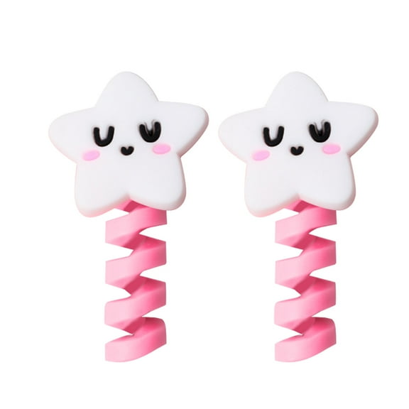 2Pcs Universal Silicone USB Charger Data Cable Protector Cord Wire Saver Cover