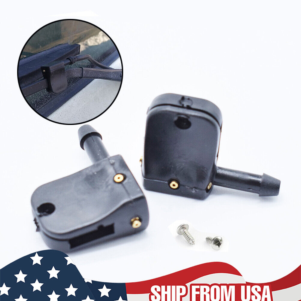 2Pcs Universal Washer Nozzle Jet Spray Clips Set Onto Wiper Arm 9mm