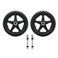 thumbnail image 1 of 2Pcs Universal Wheelchair Front Caster Wheels 6/7/8in Solid Tire Replacement Durable Accessories, 1 of 5