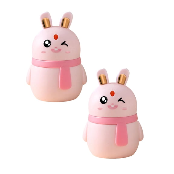 2Pcs Up Automatic Toothpick Dispenser Rabbit Shaped Toothpick Holder Rabbit Cartoon Storage Suitable For Home Kitchen Dining Storage Containers