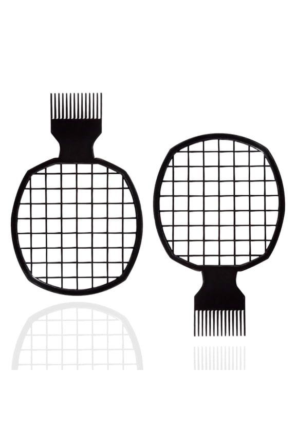 2Pcs Upgraded Twist Comb for Curls, 2-in-1 Hair Sponge Brush and Pick for Men & Women, Durable ABS Twist Comb for Natural Hair Styling