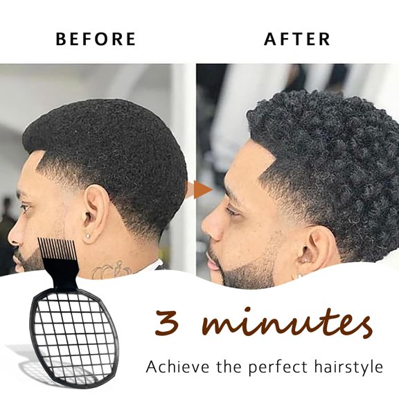 2Pcs Upgraded Twist Combs Hair Sponge Brush, Superior to Hair Sponge for Curls in Men and Women, Dual-sided Design, ABS Material, Ergonomic, 2 Combs Included