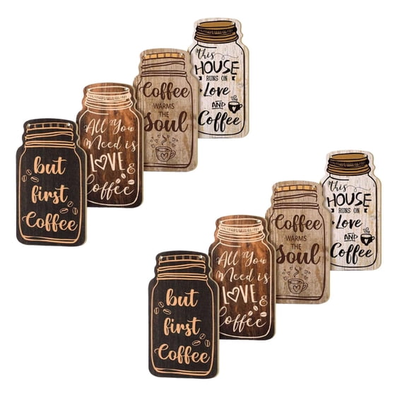 2Pcs Usa Style Wooden Coffee Sign Alphabetical Kitchen DCor Hanging Plaque for Home Charm Hangs Easy to Use Happy 2026!