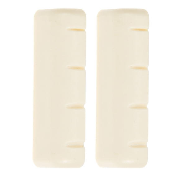 White ABS Banjo String Nuts for Clearer Richer Melody 2 Pieces Practical Accessory
