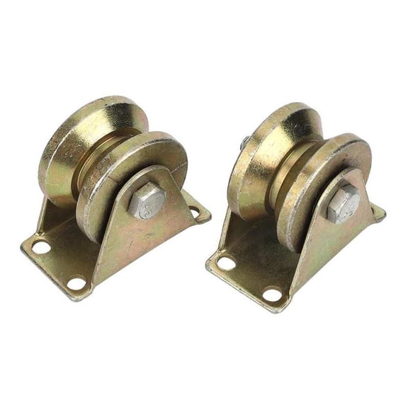 2Pcs V Type Sliding Gate Roller V Groove Track Rail Wheel Sliding Rolling Gate Trolley Caster