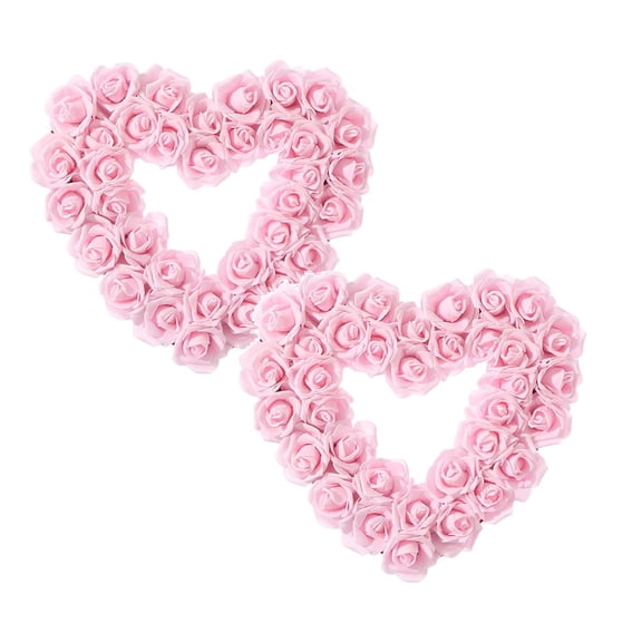 2Pcs Valentine Day Heart Wreath Perfect For Weddings & Occasions Wreath Valentines Day Decorations