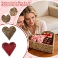 thumbnail image 1 of 2Pcs Valentine Heart Shaped Rattan Basket, 11Inch Heart Baskets for Valentine's Day Anniversary Table Centerpieces Home Party Gift Wedding Decor, 1 of 7