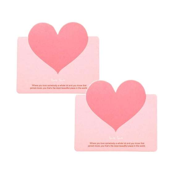 2Pcs Valentine'S Day Paper Engraved Greeting Card Birthday Surprise Greeting Card Retro Holiday Message Wishes Card Greeting Card Valentines Day Decorations