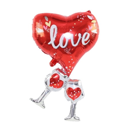 2Pcs Valentines Day Heart Balloons Red Love Heart Foil Mylar Balloons for Valentines Day Party Engagement Anniversary Wedding Birthday Decor Supplies, Red