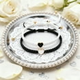 thumbnail image 1 of 2Pcs Valentines Day Themed Couple Matching Bracelets Heart Matching Bracelets Friendship Bracelet for Kids, Gifts for Teen Women Couples, 1 of 8