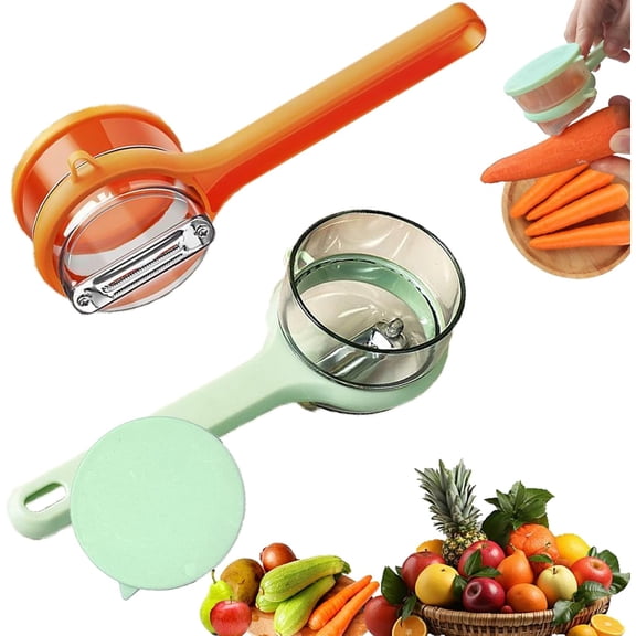 2Pcs Vegetable peelers for kitchen, Potato Peeler, Fruit Carrot Veggie Peelers Built-in peel catcher, Peeler with Ergonomic Non-Slip Handle,Dishwasher safe for home, office and camping