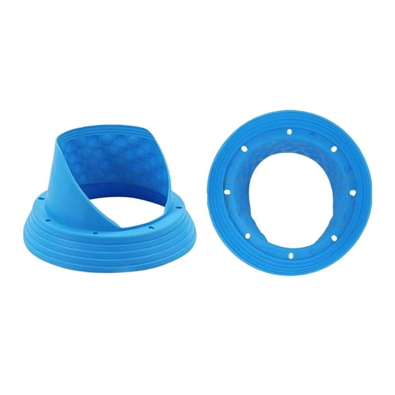 2Pcs Vehicle 6.5inch Silic Car Speaker Baffle Accessory Soft Silic Pad Blue