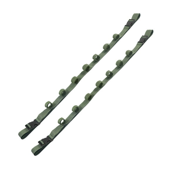 2Pcs Vehicle Fishing Rod Holder Strap Adjustable Horizontal Car Roof Fishing Poles Rack Belt Strap 7 Rod Capacity