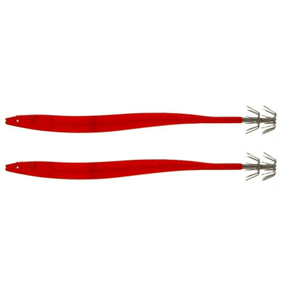 2Pcs Vibrant Color Imitation Design UV Reflective Lure Bait Artificial Squid Hook Jigs Fishing Lure Fishing Accessories