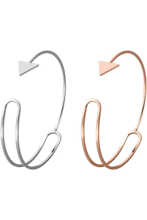 2Pcs Vintage Arrow Bangle Bracelet Arrow Cuff Bangles for Women Adjustable Thin Bracelet Cuff Beacelets Jewelry