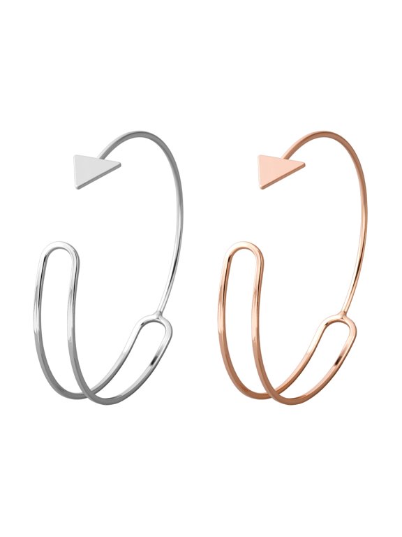 2Pcs Vintage Arrow Bangle Bracelet Arrow Cuff Bangles