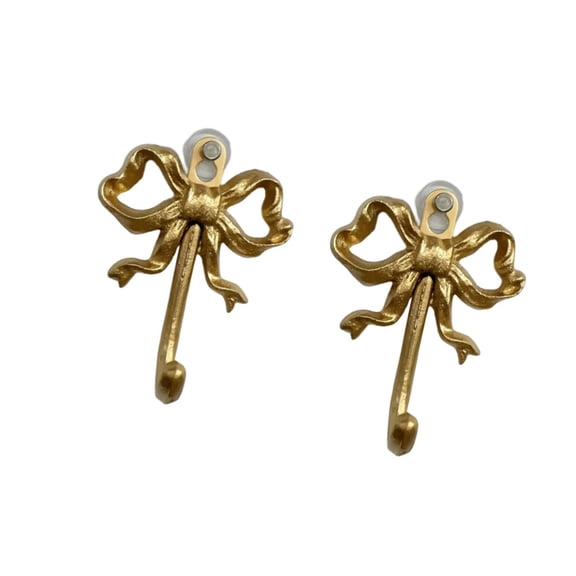 2Pcs Vintage Bowknot Shape Hook Decoration Hardware Metal Decorative Wall Hook Coat Hanger for Hanging Robes Hat Bags