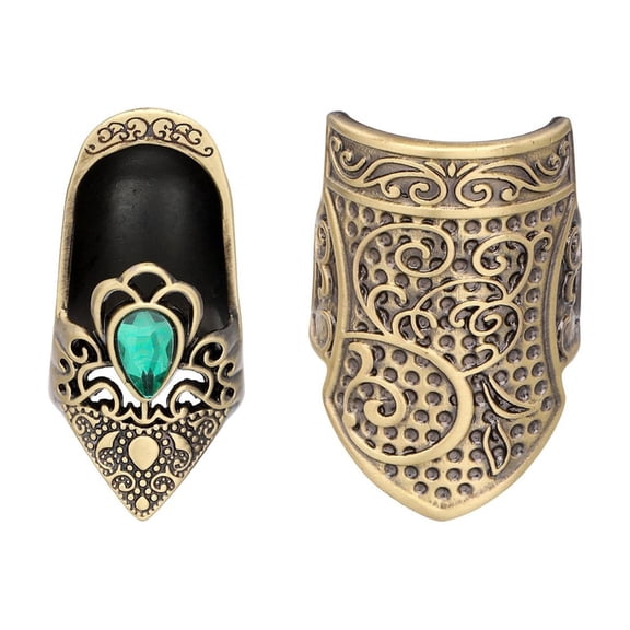 2Pcs Vintage Copper Thimble Portable Finger Tip Guard for Hand Embroidery Sewing Patchwork Crafting Projects