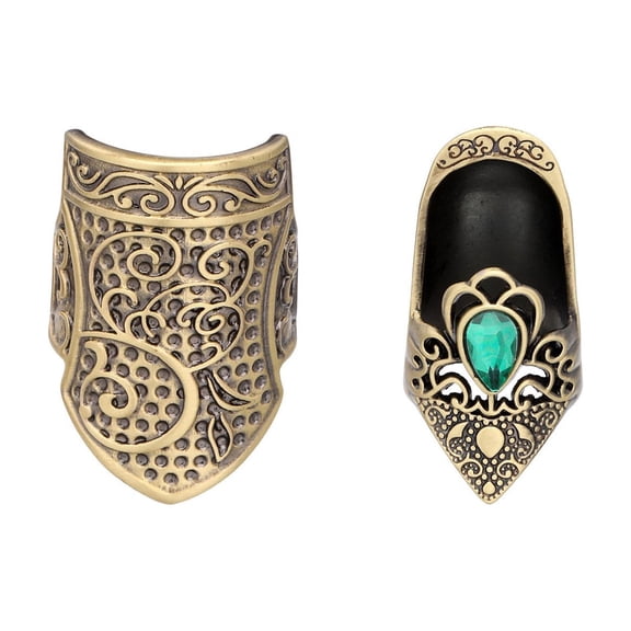 2Pcs Vintage Copper Thimble Portable Finger Tip Guard for Hand Embroidery Sewing Patchwork Crafting Projects