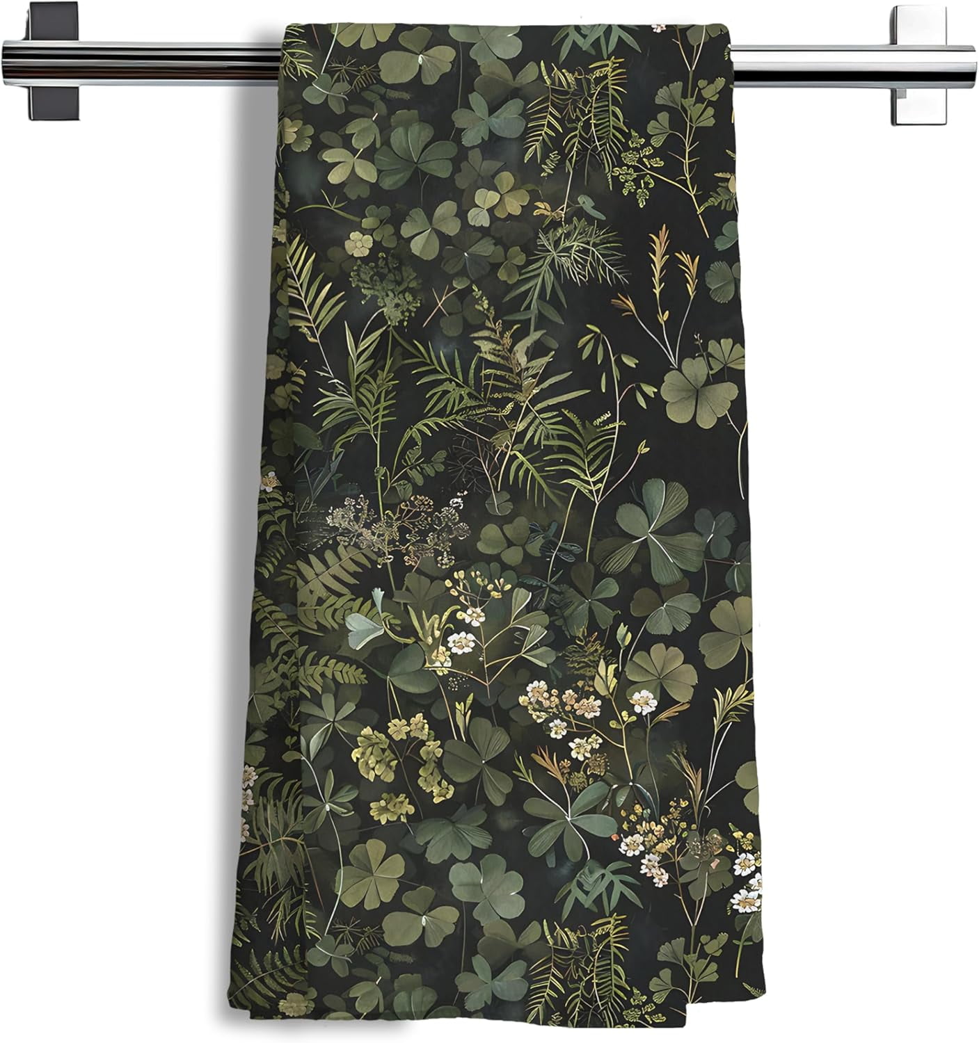 2Pcs Vintage Green Botanical Floral Kitchen Towels, Dark Cottagecore Fern Leaf Decorative Dish Tea Towels, Dark Green Floral Botanic Hand Towels for Kitchen Bathroom Decor, 16x24 inch - Walmart.com