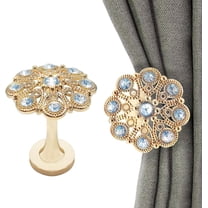 2Pcs Vintage Wall Hook Window Drapery Medallion Holdbacks, MfhdgXAvs Curtain Tiebacks, Wall Hook, Tassel Holder (B)