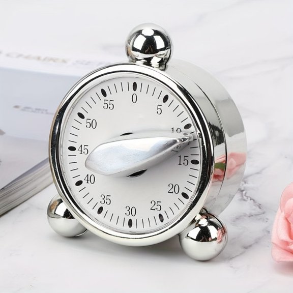 2Pcs Visual Mechanical Timer, 60-Minute Countdown Clock, Time Manager for Kitchen Baking and Classroom Use - Silent and Battery-Free, Classroom Timer, Cooking Timer, Minimalist Design, Compact Timer