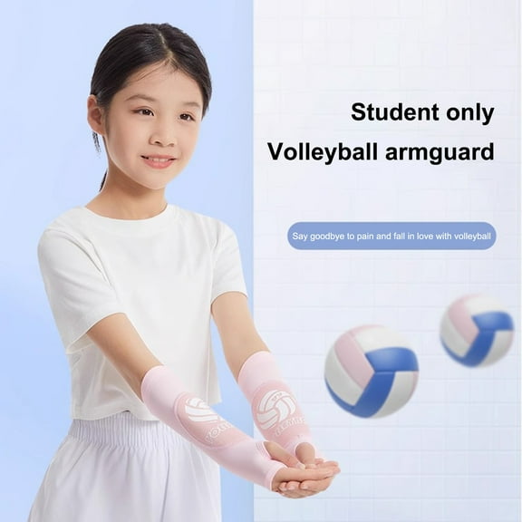 2Pcs Volleyball Arm Padded Sleeves for Teens Breathable Ice Silk Fabric Protective Pad Wrist Protection Pain-free Forearm Sleeve