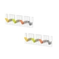 2PCS Wall Floating Shelves 4 Hooks Piano Keys Wall Mounted Coat Rack