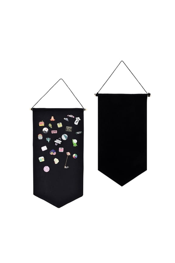 2Pcs Wall Hanging Brooch Storage Case Canvas,HXRH Pin Display Board Stand for Offices,17x8.7x9.8In Earrings Collection Holder(Not Include Any Accessories)