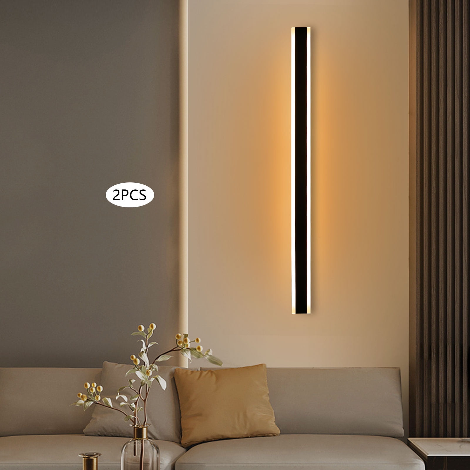 2Pcs Wall Lights, Modern Outdoor Wall Light, Wall Mount Bedroom Bedside Lighting Fixture