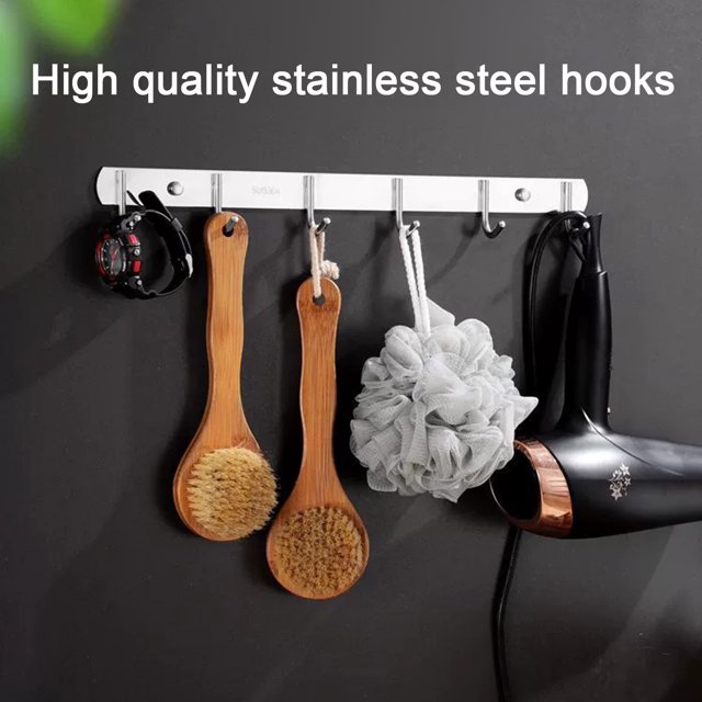 2Pcs Wall Mount Coat Rack Storage Hook Rustproof CorrosionResistant