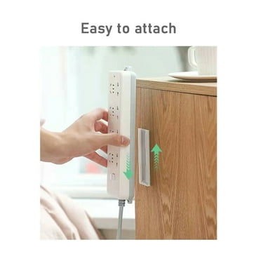 2Pcs Wall-Mount Self Adhesive Power Strip Holder Plug & Extension Organiser