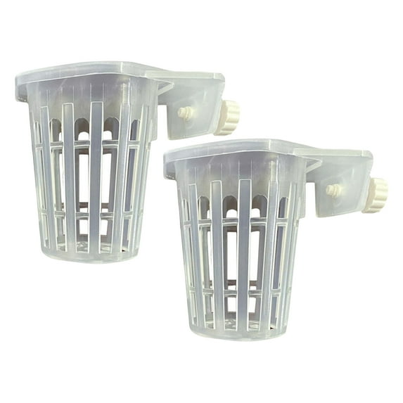 2Pcs Wall-Mounted Aquarium Plant Holder Aquatic Plant Hanger Fish Tank Basket Rack Hydroponic Plants Stand Cultivation Decoration Plastic Planter