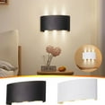 thumbnail image 1 of 2Pcs Wall Sconce under $5! Kadlawus Modern Wall Sconce, Downlight Wall Lamp, Indoor Outdoor Double Head Curved Arm Light, Warm White LED Bedroom Light, Plug in Wall Light for Hallway, Living Room, 1 of 9