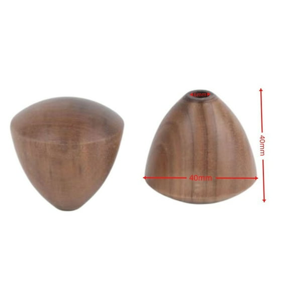 2Pcs Walnut Wood Manual Coffee Bean Grinder Handle Head Replacement Accessories 6mm