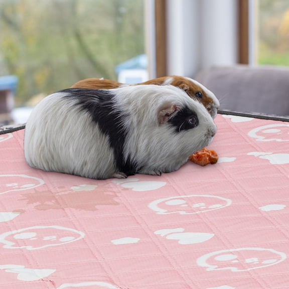 2Pcs Washable Guinea Pig Pee Pads 47 x 24 inch Waterproof Reusable Guinea Pig Cage Liners Absorbent Bedding Training Mat for Small Animal Rabbit Hamster Hedgehogs