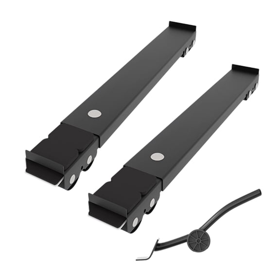 2Pcs Washing Machine Base Extendable Laundry Base Heavy Duty Metal Frame Furniture Moving Roller For Washer Stability