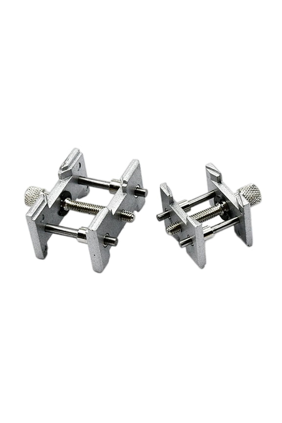 2Pcs Watch Movement Holder Maintenance Alloy Extensible Reversible Clamp Opening