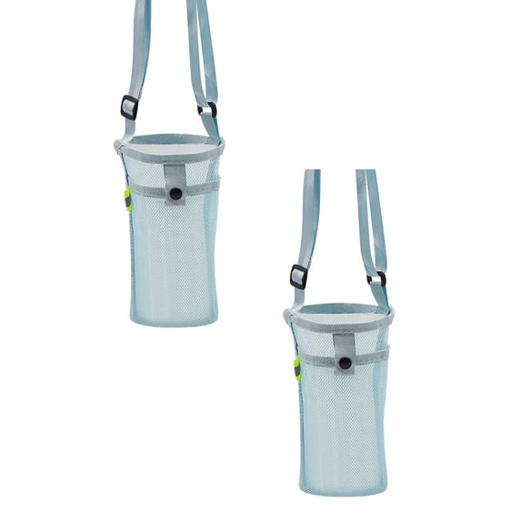 2Pcs Water Bottle Holder With Adjustable Shoulder Strap Suitable For Hiking Fitness Camping Walking Traveling Beach And Sports Water Bottle Bag Face & Storage Bags
