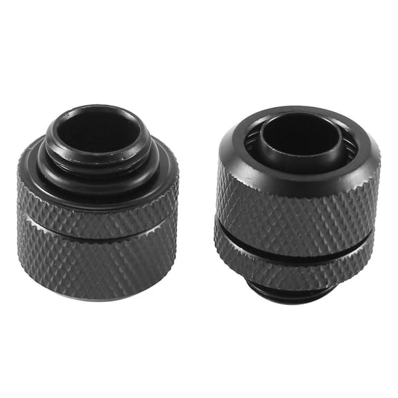 2Pcs Water Cooling Fittings G1/4 External Thread Pagoda For 9.5X12.7Mm Soft Tube Computer System Connector Black