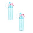 2PCS Water Cup With Straw Spray Water Bottle For Drinking Sports Water