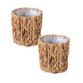 thumbnail image 1 of 2Pcs Water Hyacinth Woven Storage Planter Pot Balcony Handmade Flower Flower Pots, 1 of 7