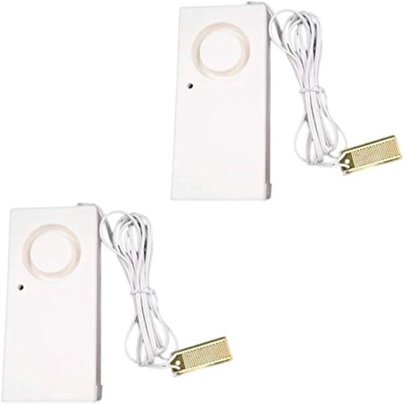 2Pcs Water Leak Alarm Flood Level Bath Tub Sink Overflow Detector Sensor Home Garage Kitchen Security Alert 120db