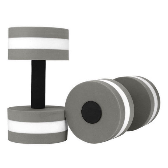 2Pcs Water Weights For Pool Exercise, Wear-resistant Foam Dumbbell Set, Multifunctional Workout Gear for Adults Daily Water Fitness (Gray)