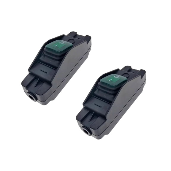 2Pcs Waterproof Button Inline Cord Switches With Indicators Light On/Off